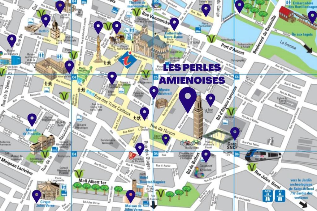 Les Perles Amienoises✩Black Pearl☆Hyper Centre☆ Αμιάν Εξωτερικό φωτογραφία